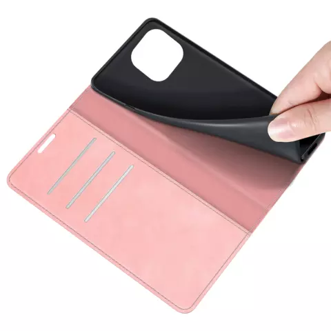Just in Case Wallet Case Magnetic hoesje geschikt voor iPhone 14 Plus - roze