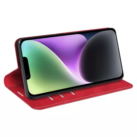 Just in Case Wallet Case Magnetic hoesje voor iPhone 14 Plus - rood