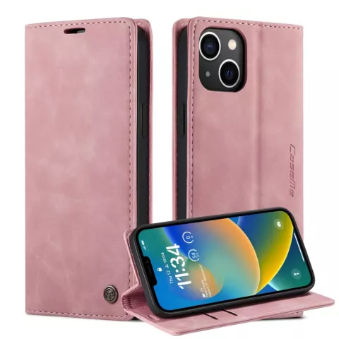 Caseme Retro Wallet Case hoesje geschikt voor iPhone 14 - roze