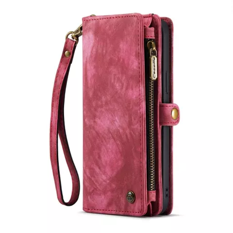Caseme Vintage Portemonnee hoesje geschikt voor iPhone 14 Plus - rood