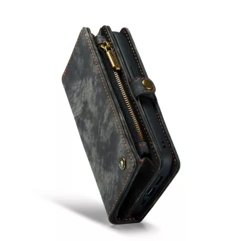 Caseme Vintage Portemonnee hoesje voor iPhone 14 Pro - zwart