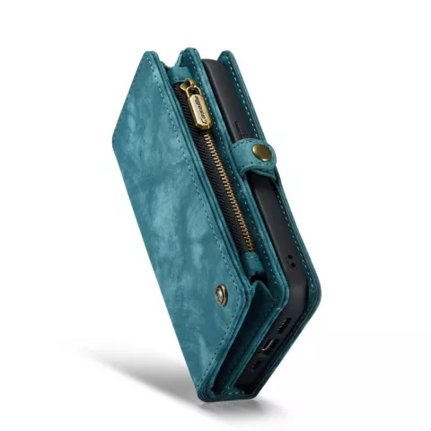 Caseme Vintage Portemonnee hoesje voor iPhone 14 Pro - blauw