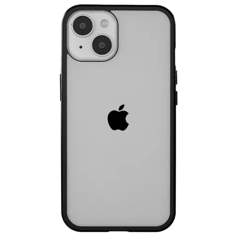 Just in Case Magnetic Metal Tempered Glass Cover hoesje voor iPhone 14 Plus - zwart en transparant