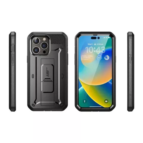 Supcase Unicorn Beetle Belt Clip hoesje geschikt voor iPhone 14 Pro - zwart
