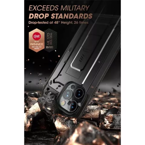 Supcase Unicorn Beetle Belt Clip hoesje geschikt voor iPhone 14 Pro - zwart