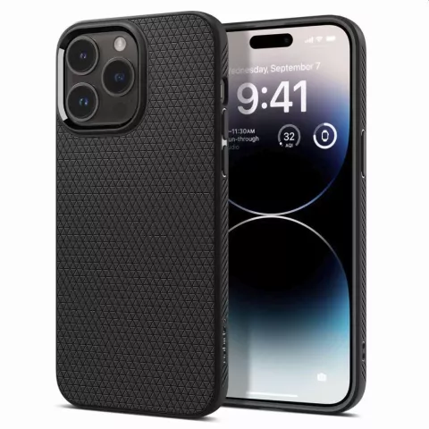 Spigen Liquid Air Case hoesje geschikt voor iPhone 14 Pro Max - zwart