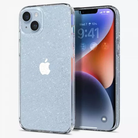 Spigen Liquid Crystal Glitter Case hoesje voor iPhone 14 Plus - transparant