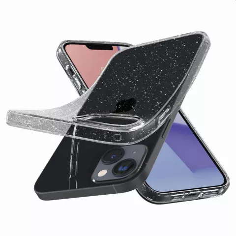 Spigen Liquid Crystal Glitter Case hoesje voor iPhone 14 Plus - transparant