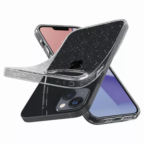 Spigen Liquid Crystal Glitter Case hoesje geschikt voor iPhone 14 Plus - transparant