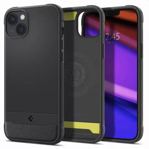 Spigen Rugged Armor Mag Case hoesje voor iPhone 14 - zwart Magfit