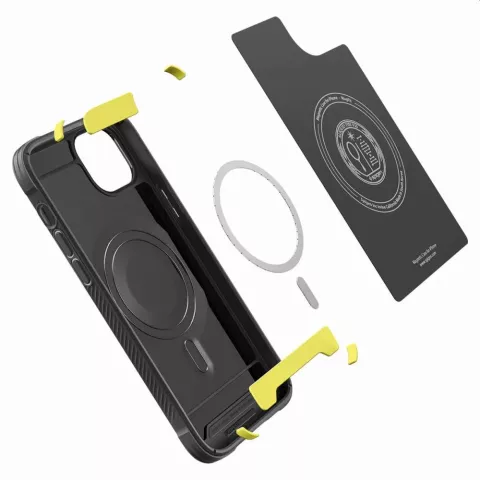 Spigen Rugged Armor Mag Case hoesje geschikt voor iPhone 14 - zwart Magfit