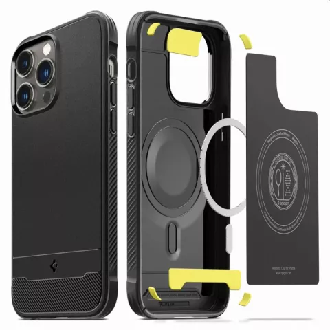 Spigen Rugged Armor Mag Case hoesje geschikt voor iPhone 14 Pro - zwart Magfit