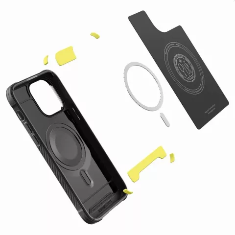 Spigen Rugged Armor Mag Case hoesje geschikt voor iPhone 14 Pro - zwart Magfit