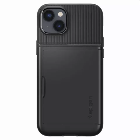 Spigen Slim Armor Cardslot Case hoesje voor iPhone 14 Plus - zwart