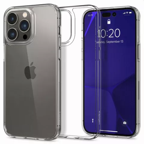 Spigen Air Skin Hybrid Case hoesje geschikt voor iPhone 14 Pro - Crystal transparant