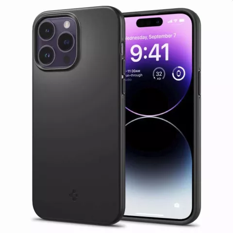 Spigen Thin Fit Case hoesje geschikt voor iPhone 14 Pro - zwart