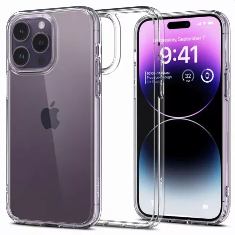 Spigen Ultra Hybrid Case hoesje voor iPhone 14 Pro - Crystal transparant