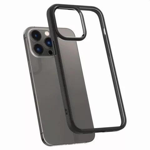 Spigen Ultra Hybrid Case hoesje geschikt voor iPhone 14 Pro - mat zwart