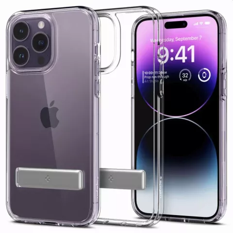 Spigen Ultra Hybrid Case S hoesje voor iPhone 14 Pro - transparant