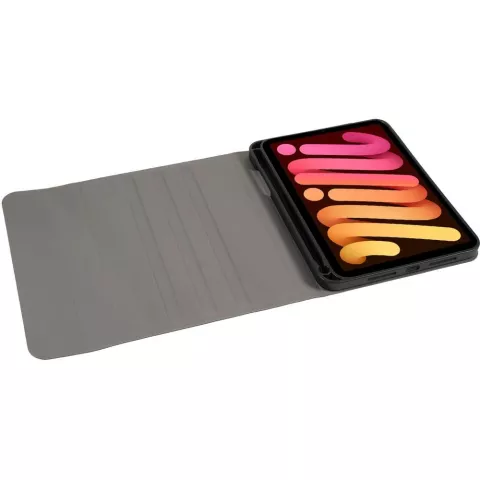 Just in Case Vintage Bluetooth Keyboard Cover QWERTY hoes geschikt voor iPad mini 6 (2021) &amp; iPad mini 7 (2024) - blauw