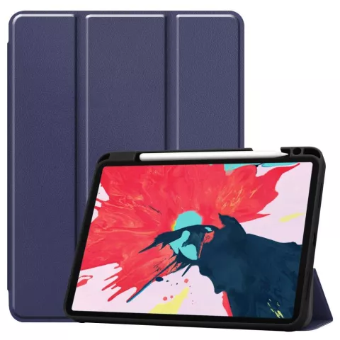 Just in Case Trifold Case With Pen Slot hoes geschikt voor iPad Pro 11 inch (2018 2020 2021 2022) - blauw