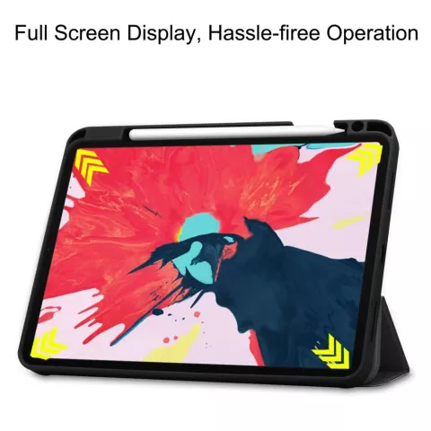 Just in Case Trifold Case With Pen Slot hoes voor iPad Pro 11 inch (2018 2020 2021 2022) - zwart