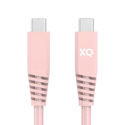 XQISIT Braided USB-C naar USB-C 3.1 200cm kabel -  Roze