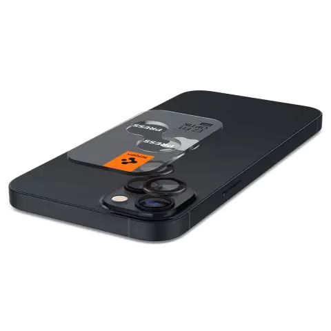 Spigen Glas tR EZ Fit Optik Pro Lens 2 Pack voor iPhone 14 en iPhone 14 Plus - zwart