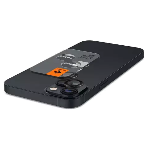 Spigen Glas tR EZ Fit Optik Pro Lens 2 Pack geschikt voor iPhone 14 en iPhone 14 Plus - zwart