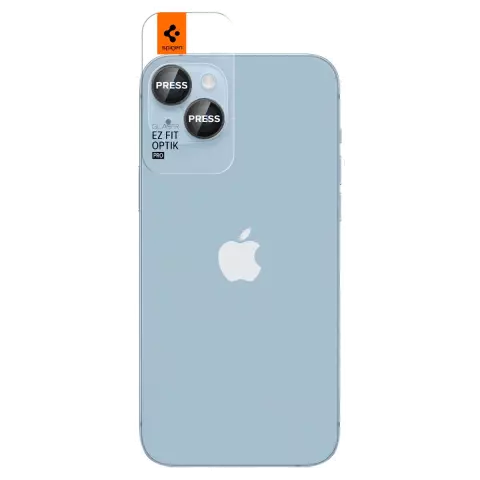 Spigen Glas tR EZ Fit Optik Pro Lens 2 Pack geschikt voor iPhone 14 en iPhone 14 Plus - zwart