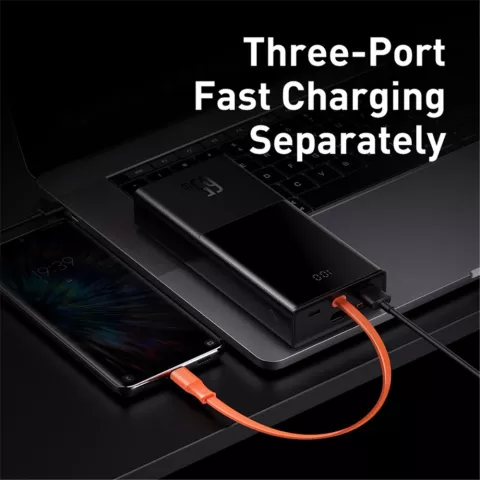 Baseus Elf 20000mAh PowerBank 65W USB-C Fast Charging voor Laptop, Telefoon en Tablet