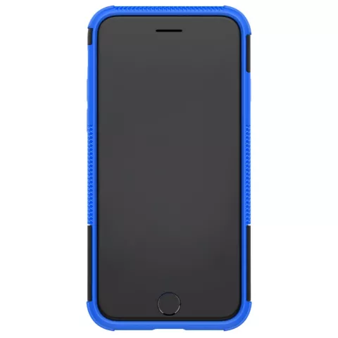 Blauw zwarte hybride standaard case iPhone 7 8 SE 2020 SE 2022 hoesje cover shockproof