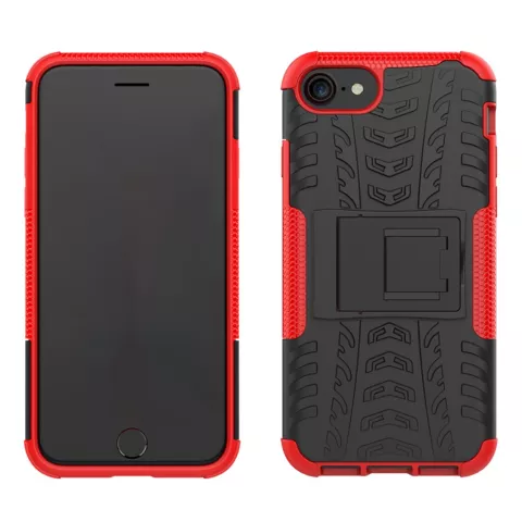 Shockproof bescherming hoesje iPhone 7 8 SE 2020 SE 2022 case - Rood