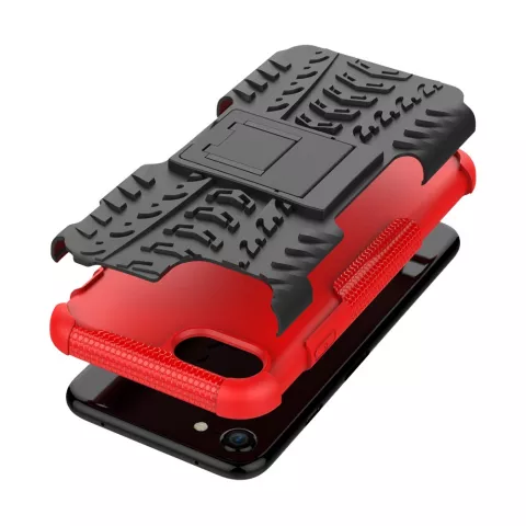 Shockproof bescherming hoesje iPhone 7 8 SE 2020 SE 2022 case - Rood