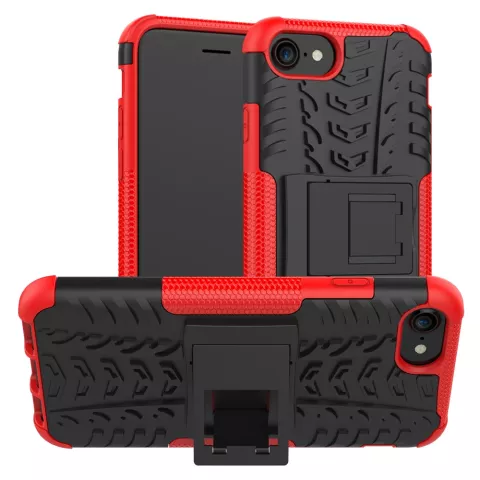 Shockproof bescherming hoesje iPhone 7 8 SE 2020 SE 2022 case - Rood