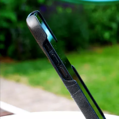 Duo Cardslot Wallet kunstleer hoesje voor iPhone 12 en iPhone 12 Pro - zwart