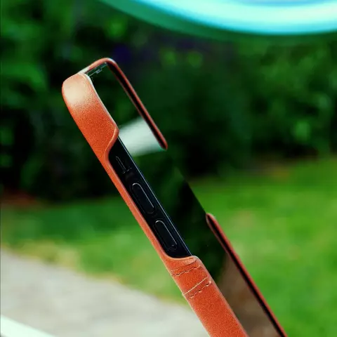 Duo Cardslot Wallet kunstleer hoesje voor iPhone 14 Pro - bruin