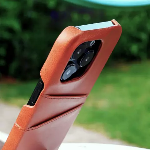Duo Cardslot Wallet kunstleer hoesje voor iPhone 13 mini - bruin