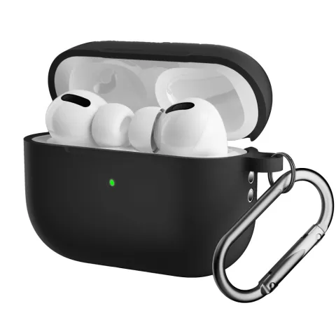 Silicon Protection siliconen hoes voor AirPods Pro 1 / 2 - zwart