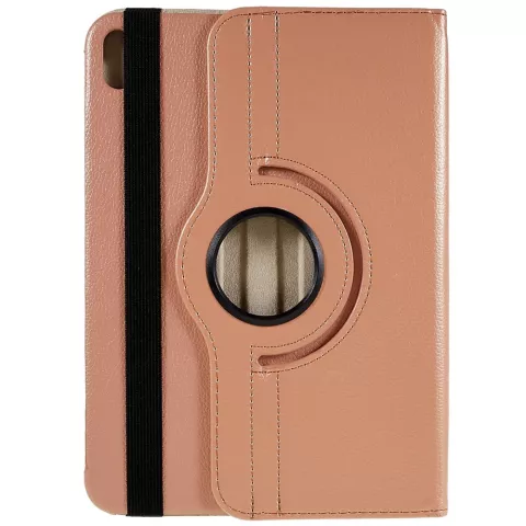 360 Rotating bookcase kunstleer hoes voor iPad 10e gen 10.9 inch 2022 - rose gold