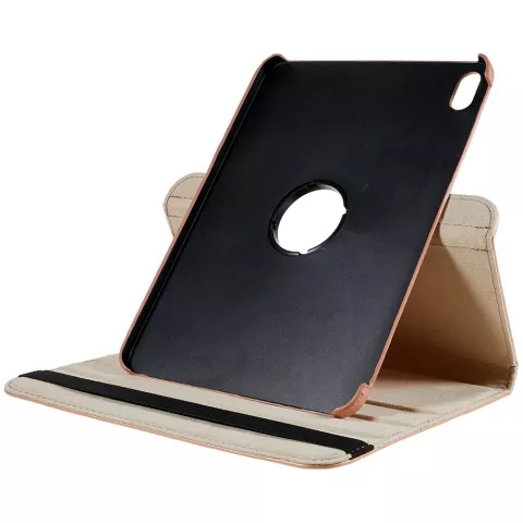 360 Rotating bookcase kunstleer hoes voor iPad 10e gen 10.9 inch 2022 - rose gold