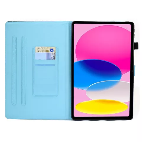 Tropical Bookcase kunstleer hoes voor iPad 10e gen 10.9 inch 2022 - blauw