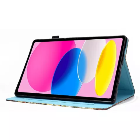 Tropical Bookcase kunstleer hoes voor iPad 10e gen 10.9 inch 2022 - blauw