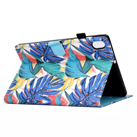 Tropical Bookcase kunstleer hoes voor iPad 10e gen 10.9 inch 2022 - blauw