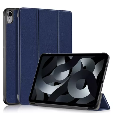 Trifold kunstleer hoes voor iPad 10e gen 10.9 inch 2022 - blauw