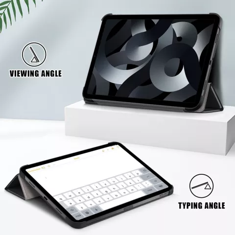 Trifold kunstleer hoes voor iPad 10e gen 10.9 inch 2022 - zwart