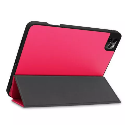 Trifold kunstleer hoes voor iPad Pro 11 inch (2018 2020 2021 2022) &amp; iPad Air 4 en iPad Air 5 - roze