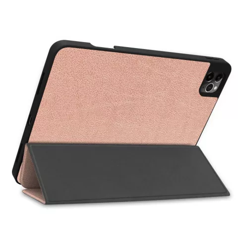 Trifold kunstleer hoes voor iPad Pro 11 inch (2018 2020 2021 2022) &amp; iPad Air 4 en iPad Air 5 - goud