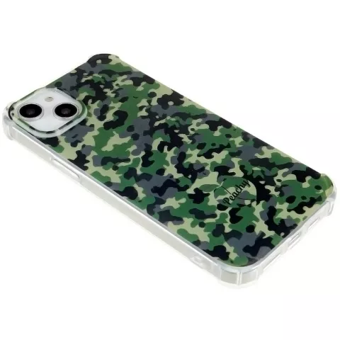 Leger Camouflage Survivor TPU hoesje geschikt voor iPhone 14 Plus - Army Groen