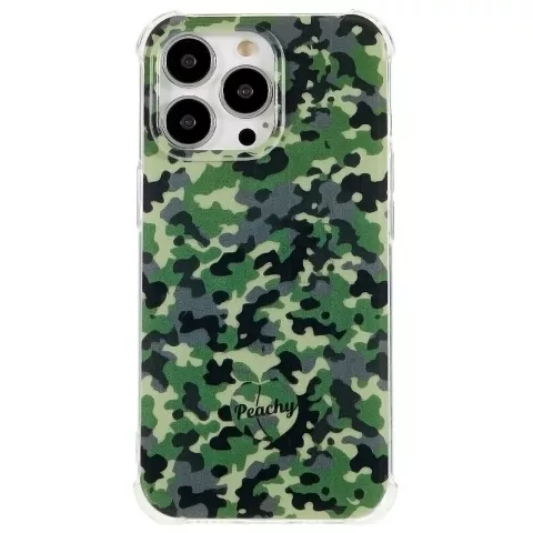 Leger Camouflage Survivor TPU hoesje voor iPhone 13 Pro Max - Army Groen